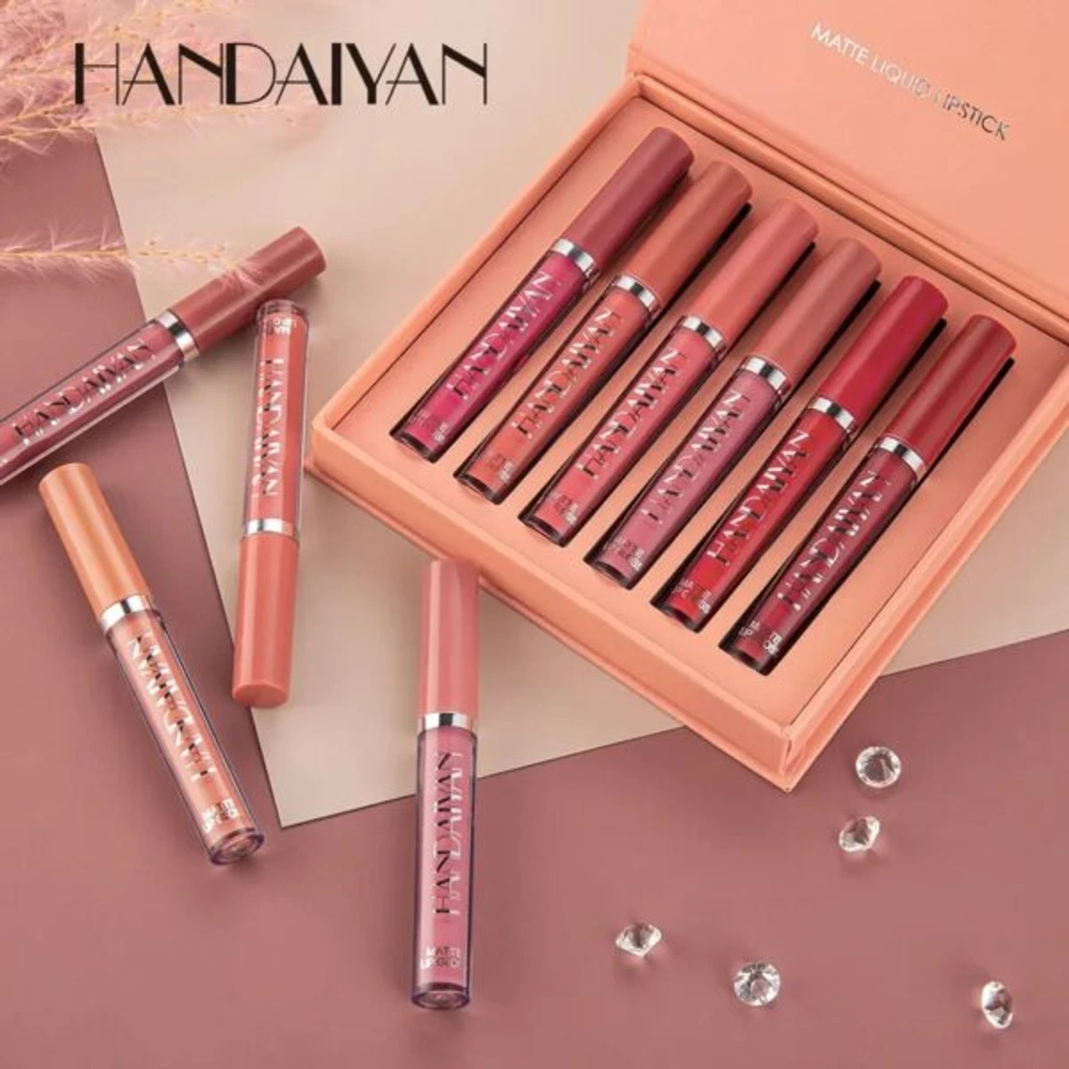 HANDAIYAN 6pcs/Set Lip Gloss Long Lasting Waterproof Matte Liquid Lipstick