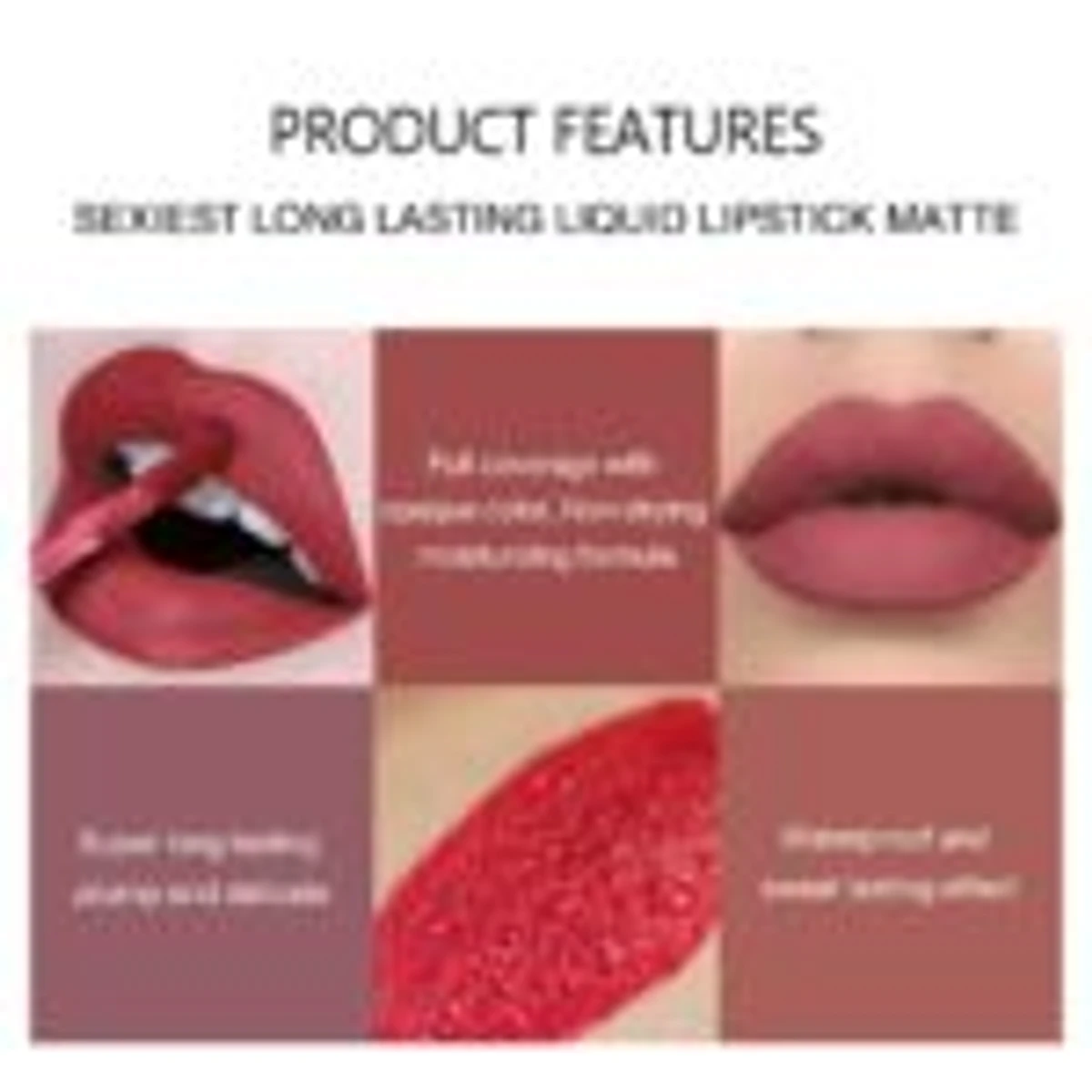 HANDAIYAN 6pcs/Set Lip Gloss Long Lasting Waterproof Matte Liquid Lipstick - Image 3