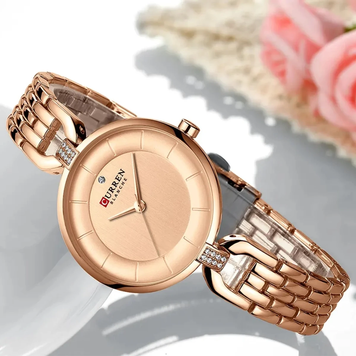 CURREN Waterproof Luxury Women Blue Watch Elegant Female Bracelet Watch