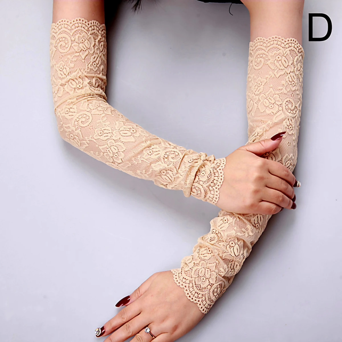 Long beautyful fingerless hand gloves